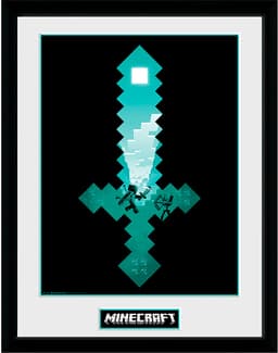 GB eye Minecraft innrammet plakat (Diamond Sword)