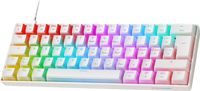 Deltaco WK90 gaming-tastatur (hvid)