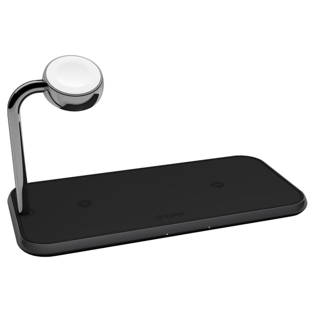 Zens dobbelt + Watch Qi trådløs Aluminiums opladningsplade (sort)