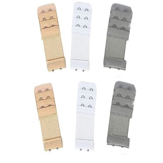 Bekväm Elastisk BH-Förlängare - 3 Rader 2 Krokar 6-pack