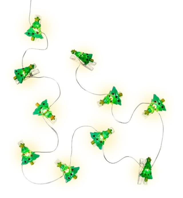 10 LED fotoklipp ljusslinga ""Julgran""