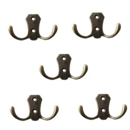 5 st Claw Horn Dubbelkrokar Kupari