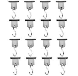 16-pack husbilsförtältkrokar för lätt camping, festlampa Silver