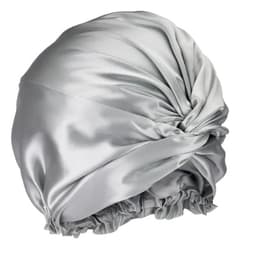 Sovehette natthette silke Sølv