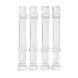 Usynlige klare bh-stropper 4 pakke 10 mm bredde Gennemsigtig