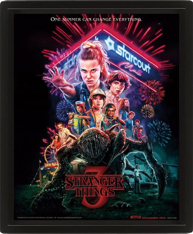 Stranger Things (Summer of 85) 3D linssimäinen juliste