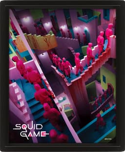 Squid game (Crazy stairs) 3D linsformad affisch
