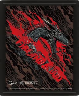 Game of Thrones (Fire and Blood - Drogon) 3D lentikulær plakat
