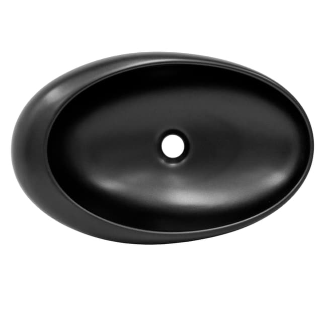 ECD Germany tvättställ med ho 585x375x145 mm oval, vit keramik