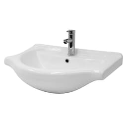ML-Design keramisk håndvask hvid 61x16,5x46 cm, med indbygget vask