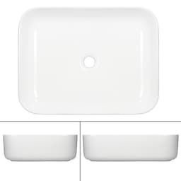 Bänkskiva med keramiskt handfat 505 x 395 mm