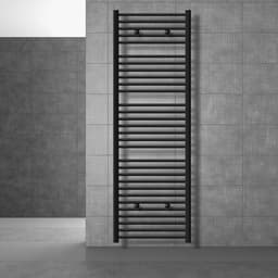Badrumsradiator Sahara 600x1800 mm svart matt LuxeBath