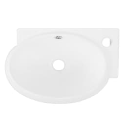 ML-Design Valkoinen keraaminen pesuallas, 43x28x15 cm, soikea, ovaali