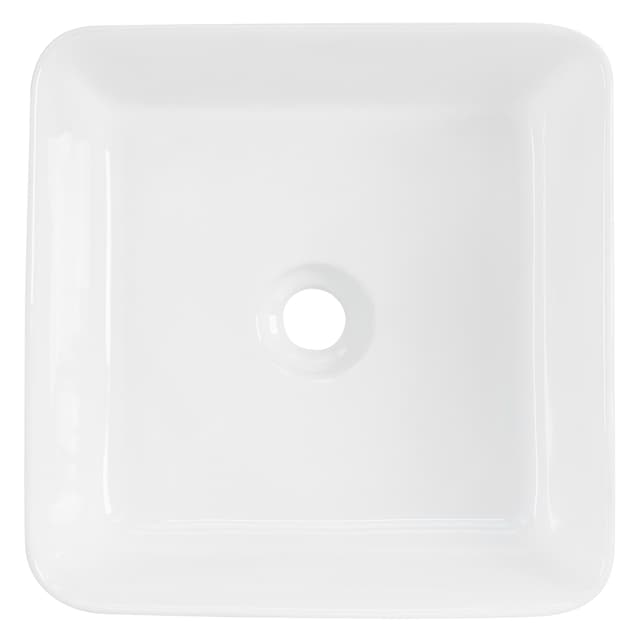 ML-Design Blank hvid keramisk vask 39x39x15 cm