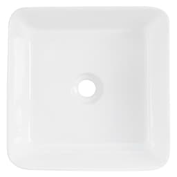 ML-Design Blank vit keramisk diskbänk 39x39x15 cm