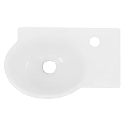 ML-Design keraaminen pesuallas, valkoinen, 37,5x19x14 cm, soikea, ovaali