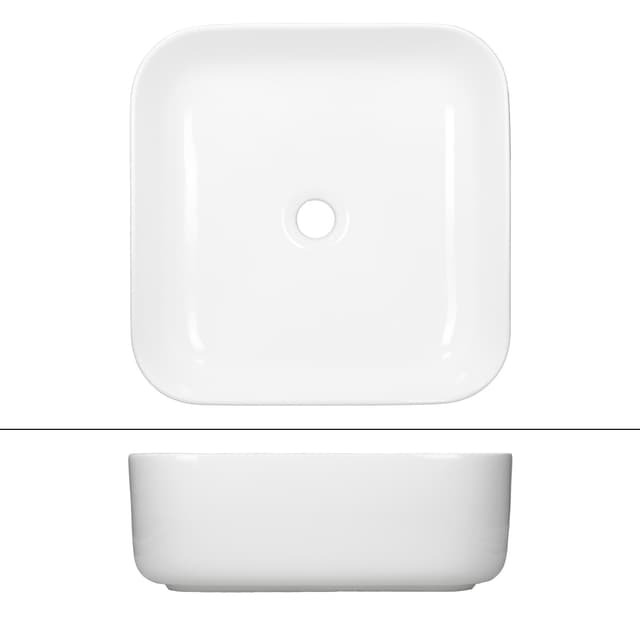 Keramisk vask forfængelighed bordplade vask håndvask 390 x 390 mm
