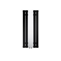 Badrumsradiator med spegel 1200x450 mm svart matt LuxeBath
