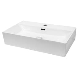 Rektangulärt handfat 60,5x36,5x13 cm vit keramik
