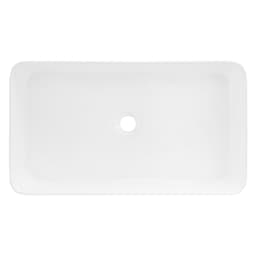 Firkantet håndvask uden overløb 68x38x12 cm hvid keramik ML-Design