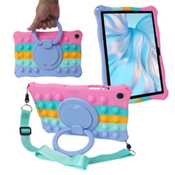 SKALO Samsung Tab A9 Stødresistent Armor Popit silikone Cover - Rainbow