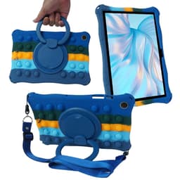 SKALO Samsung Tab A9+ Shock Resistant Armor Popit Silicone Kuori  - Sininen