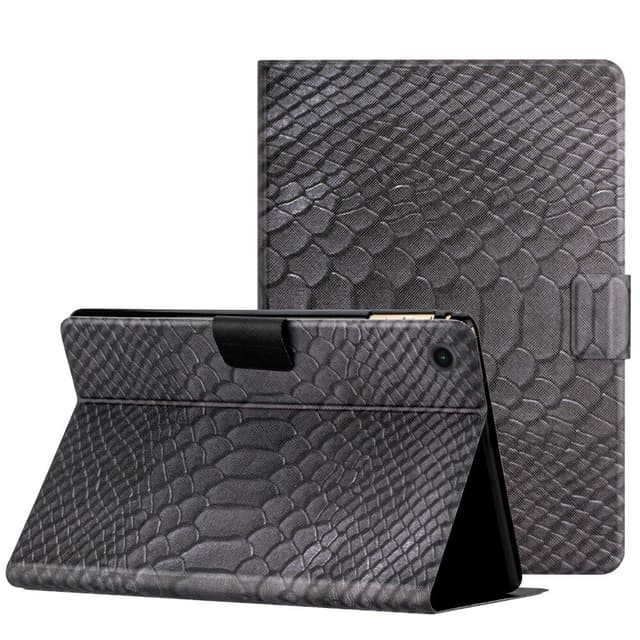 SKALO Samsung Tab A9 Krokodil PU-Läder Fodral - Svart