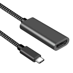 Typ-C till HDMI-kabeladapterkabel stöder 4K 60Hz 20 cm Sort
