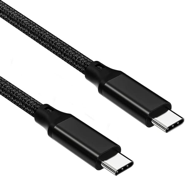 NÖRDIC 1m USB3.2 Gen2 SuperSpeed USB 10Gbps USB-C till C Nylonflätad ...
