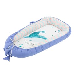 Joyz Babynest, mørkeblå, 90x50cm, bomuld, dobbeltsidet