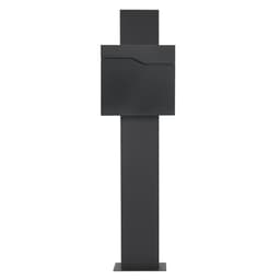 Postbox på piedestal med tidningsfack 37x37x11 cm antracit