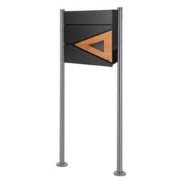 Sokkelbrevkasse 37x36,5x11 cm antracit/imitationsstål ML-design