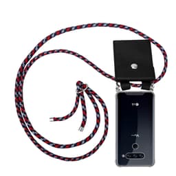 LG V40 Deksel med Halskjede (blå)