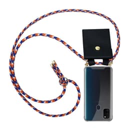 Samsung Galaxy M21 / M30s Deksel med Halskjede (blå)