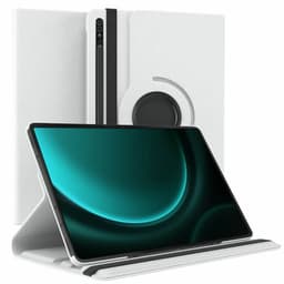 360° roterbar deksel Samsung Galaxy Tab S9 FE Plus - Hvit