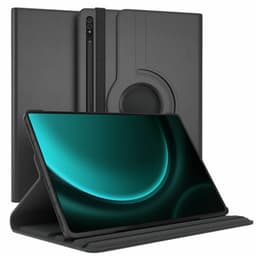 360° roterbar deksel Samsung Galaxy Tab S9 FE Plus - Sort