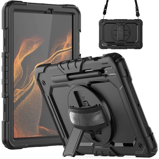 Hybrid cover med skulderrem Samsung Galaxy Tab S9 11.0 - Sort