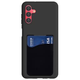 Silikone cover med kortholder Samsung Galaxy A15 - Sort