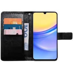 Wallet cover 3-kort Samsung Galaxy A15 - Sort