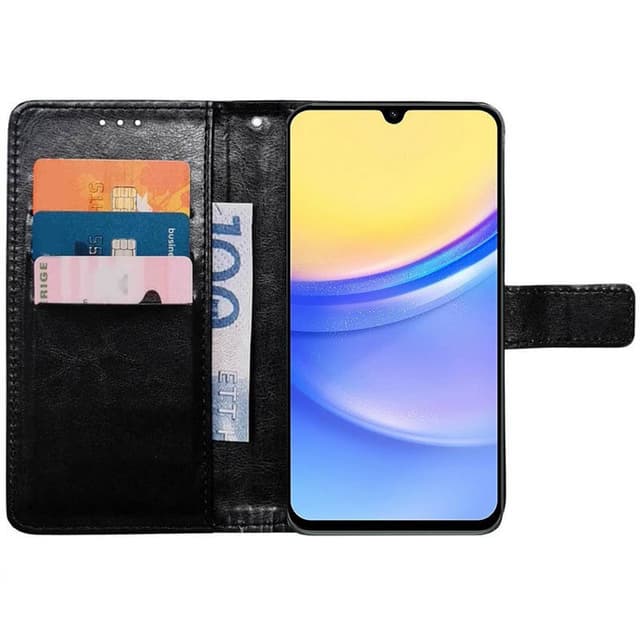 Wallet cover 3-kort Samsung Galaxy A15 - Sort