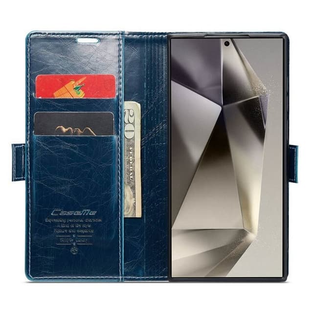 CaseMe Lompakkokotelo 2-kortti Samsung Galaxy S24 Ultra - Sininen