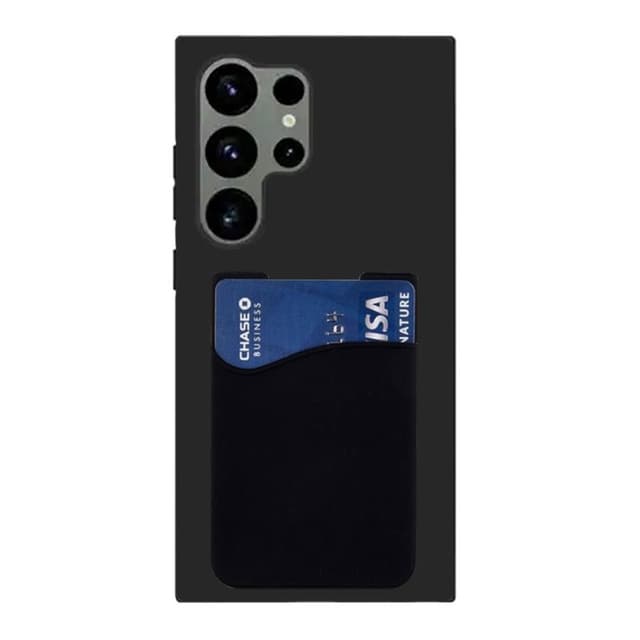 Silikone cover med kortholder Samsung Galaxy S24 Ultra - Sort