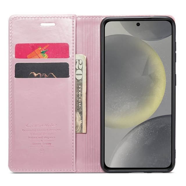 CaseMe Lompakkokotelo 2-kortti Samsung Galaxy S24 - Vaaleapinkki