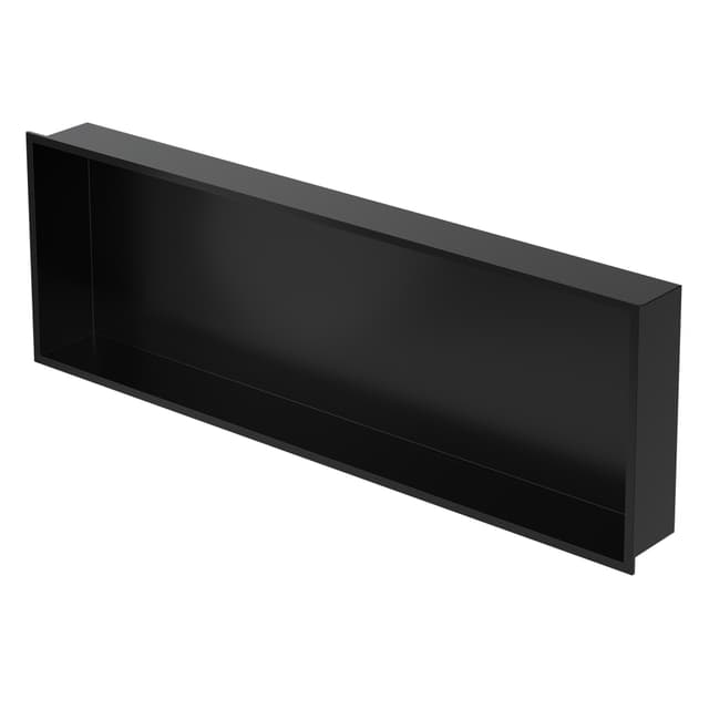 Brusekar 90x30 cm sort rustfrit stål