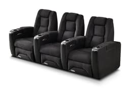 DreamScreen CineSeat ProMotor v4 Motorisert Recliner 3-seter TextileShield Mikrofiber Sort