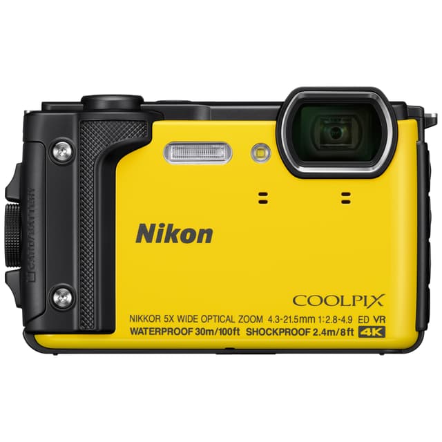 Nikon CoolPix W300 kompaktkamera (sort/gul) - Elkjøp