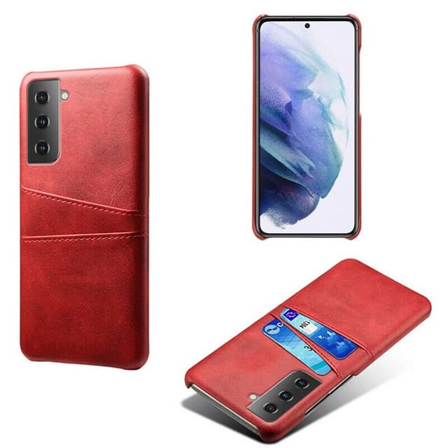 Retro kuori korttipaikoilla Samsung Galaxy S24 - Punainen