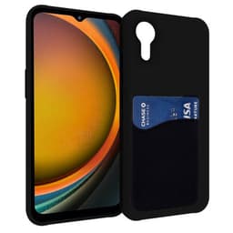 Silikon deksel med kortholder Samsung Galaxy Xcover 7 - Svart