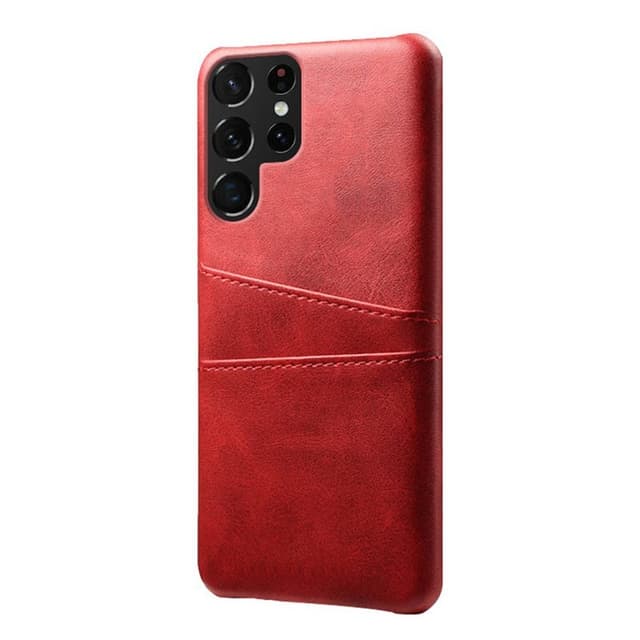 Retro kuori korttipaikoilla Samsung Galaxy S24 Ultra - Punainen
