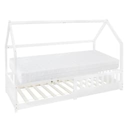 Barnsäng Fall-Out Protection 200x90cm vit Furu